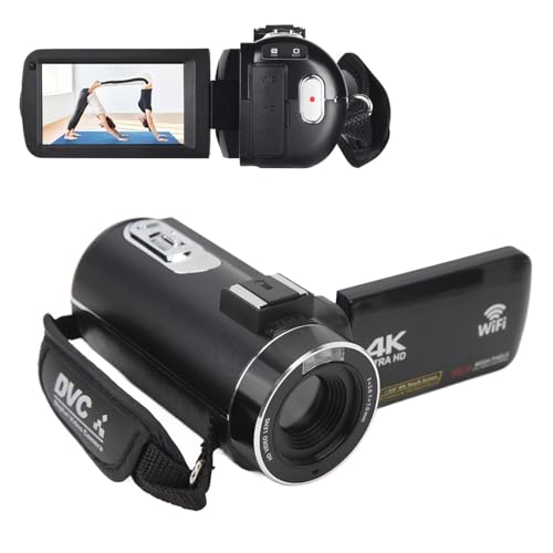 Caméscope vidéo 56M 4K compact avec écran IPS tactile et zoom 18X