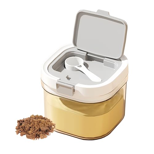 IWCR sugar container with spoon, Coffee and Dry Food Storage Containers, Stackable, Easy-Clean, Perfect for Coffee, Flour, Sugar (0.85qt)