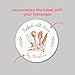Emma Pink Studio Baked with Love Stickers, Personalized Baking Labels for Gift, Handmade Items, Bakery Business Stickers, Homemade Party Favors, Various Sizes