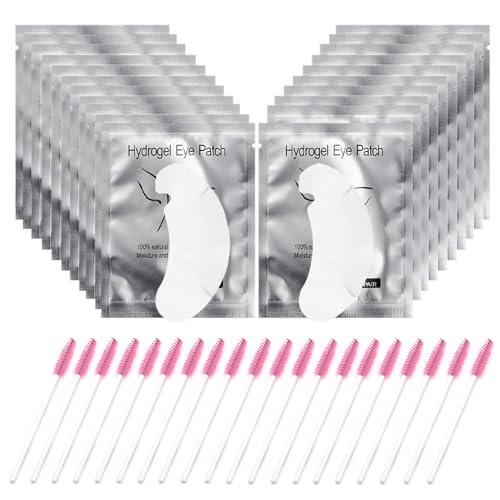 50 Pares Parches Eye Gel Pads para Extensión de Pestañas, Parches para Pestañas,Almohadillas de Gel los Ojos, para Extensión Individual de Pestañas