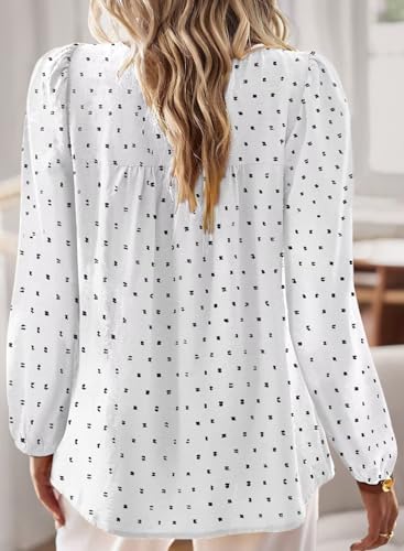 Image of Falechay Womens Tops Flowy Boho Dressy Casual Lace Cute Long Sleeve Shirts