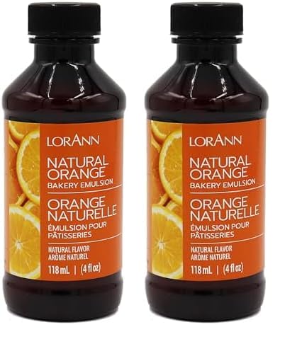 LorAnn Orange Bakery Emulsion, 4 ounce bottle (Pack of 2)