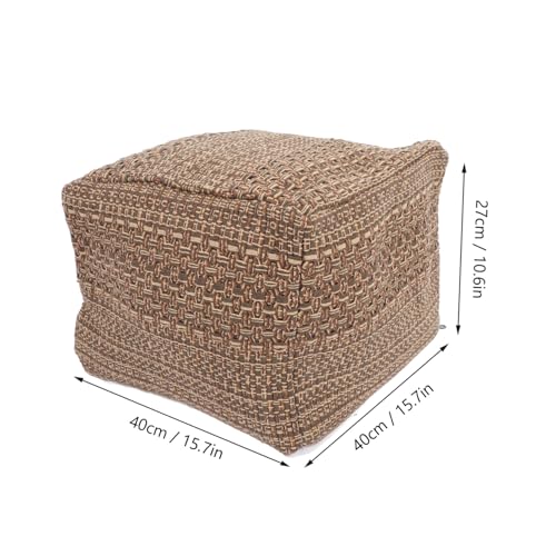 Housse de coussin de sol en coton et lin lavable de haute densite sans rembourrage - 3