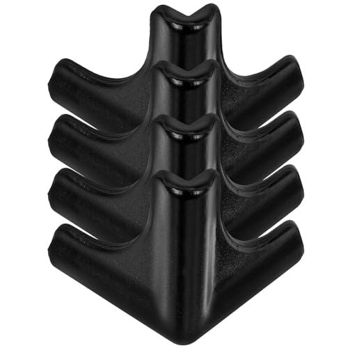 YARNOW Protector de Esquinas de Mesa de Silicona Negra 4 Unidades Cubiertas de Esquinas de Seguridad para Bebés Protección Anticolisión para Muebles en Hogares y Oficinas