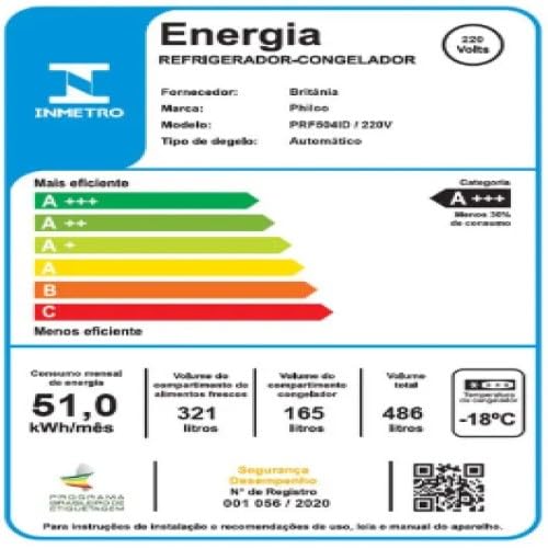 Refrigerador/Geladeira 486L Side By Side Philco PRF504ID 220V