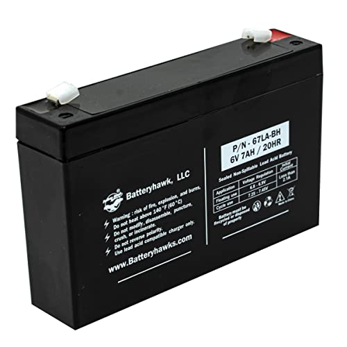 Battery Hawk UB670 ELB-0607 Lead Acid 6V 7AH SLA WP7-6 EMB-0606 Sealed for Exit Sign Emergency Light BAT67 7000mah