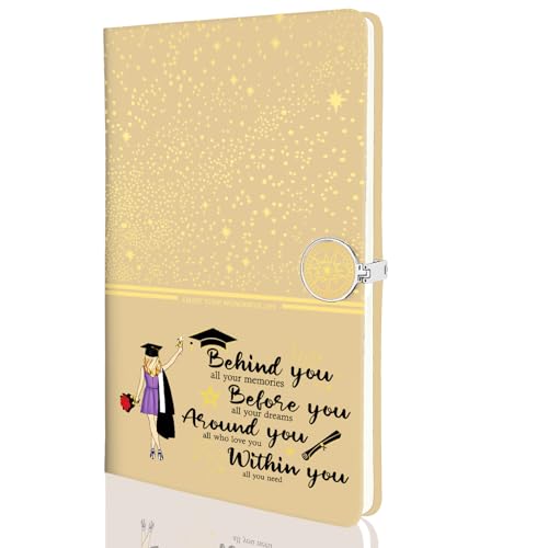 Cuaderno de cuero rosa LBWCER para inmortalizar tus éxitos de graduación