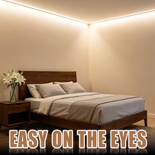 Image of RadiantFlux 50Ft 4000K Flexible LED Strip Lights, Natural Glow Indoor Strips, Dimmable Super Bright Tape Lights for Living Room, Kitchen and Vanity Mirror