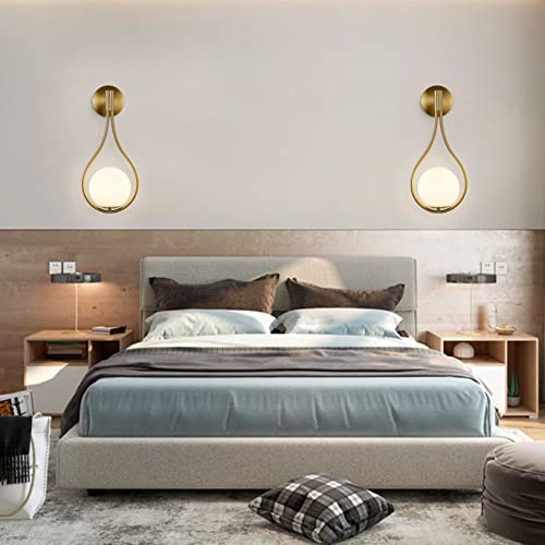 Bokt Globe Wall Sconce Modern Wall Lights Set Of 2 Brushed Bathroom Scones Water Drop Wall Light Indoor Decor Lamp Vintage Farmhouse Wall Lamp Fixture For Living Room Bedroom… thumb #2