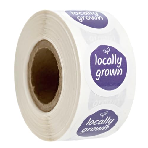 Purple Locally Grown Stickers / 500 Grown Local Small Business