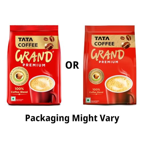 Image of Tata Premium Instant Coffee, 90g /100g Pouch, 100% Pure Coffee, With Flavour Locked Decoction Crystals, Rich Aroma & Great Taste (Pack of 2)