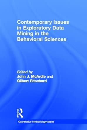 Contemporary Issues in Exploratory Data Mining in the Behavioral Sciences book cover