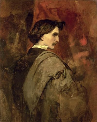 Impression sur toile Autoportrait par Anselm Feuerbach affiche d’art premium 60x90cm