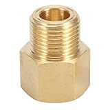 EMUKOEP Convertidor de Tanque de CO2, Adaptador de Tanque de Latón Duradero para Mayor Compatibilidad Conexión W21.8 para un Uso Fácil Ideal para Cervecerías Caseras, (CGA320 convertida a W21.8)