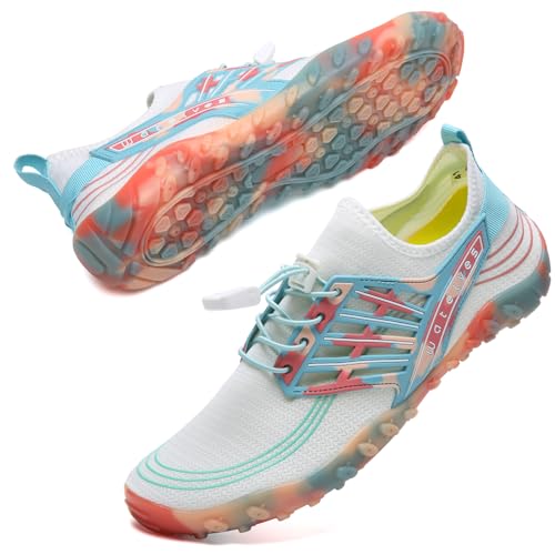 Image of WateLves Water Shoes Mens Womens Barefoot Beach Swim Shoes Quick-Dry Aqua Socks Pool Shoes for Surf Yoga Water Aerobics