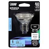 Feit Electric MR16 LED Flood Light Bulb, 50W Equivalent, GU10 Base, Dimmable, Daylight 5000K, 90+ CRI Enhance LED, 120V, Indoor/Outdoor, 25,000-Hour Lifetime, BPMR16GU10/500/950CA