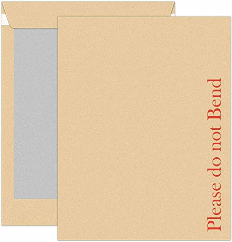 A3 Cardboard Envelope Mailer Hard Board Backed Envelopes Manilla Brown Please DO NOT Bend Printed (Pack of 25)