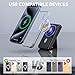 Magnetic Power Bank 10000mAh, Wireless Portable Charger with Stand, 15W Fast Charging Magnetic Battery Pack w/USB-C, Compatible with Magsafe iPhone 15/15 Plus/15 Pro/15 Pro Max, iPhone 14/13/12 Series