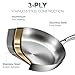 Fruikit Edelstahl Topfset -3 lagig 30 cm Bratpfannen & 18/20/22/26 cm Deckeltöpfe mit Dampfgarer, 21-teilig Topfset, Stielkasserolle mit Deckel (18 cm) - Induktionstauglich, Backofenfest