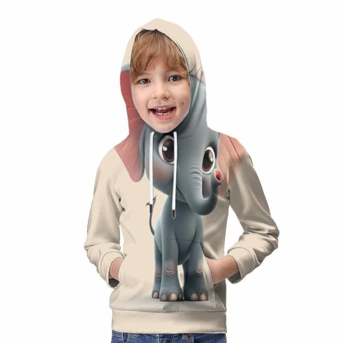 Hoodie éléphant de dessin animé : le cadeau idéal 6-16 ans - 5