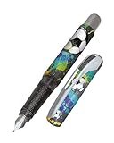 Online Füller College Soccer, Tinten-Füller für Rechtshänder, ergonomisches Griffstück, Iridiumfeder medium, Standard-Tintenpatronen, inkl. Kombipatrone blau