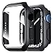 Produktbild NEW'C 2 Stücke Hülle mit Glas Displayschutz für Apple Watch 45mm Series 7 - Overall PC Case Slim Hartglas Displayschutz Schutzhülle für Apple Watch 45mm Series 7 - Schwarz