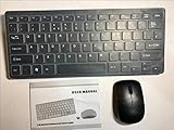 zZZ Zambista Mini Teclado y Mouse inalámbricos para Samsung UE46F6500SBXXU Smart TV (Negro)