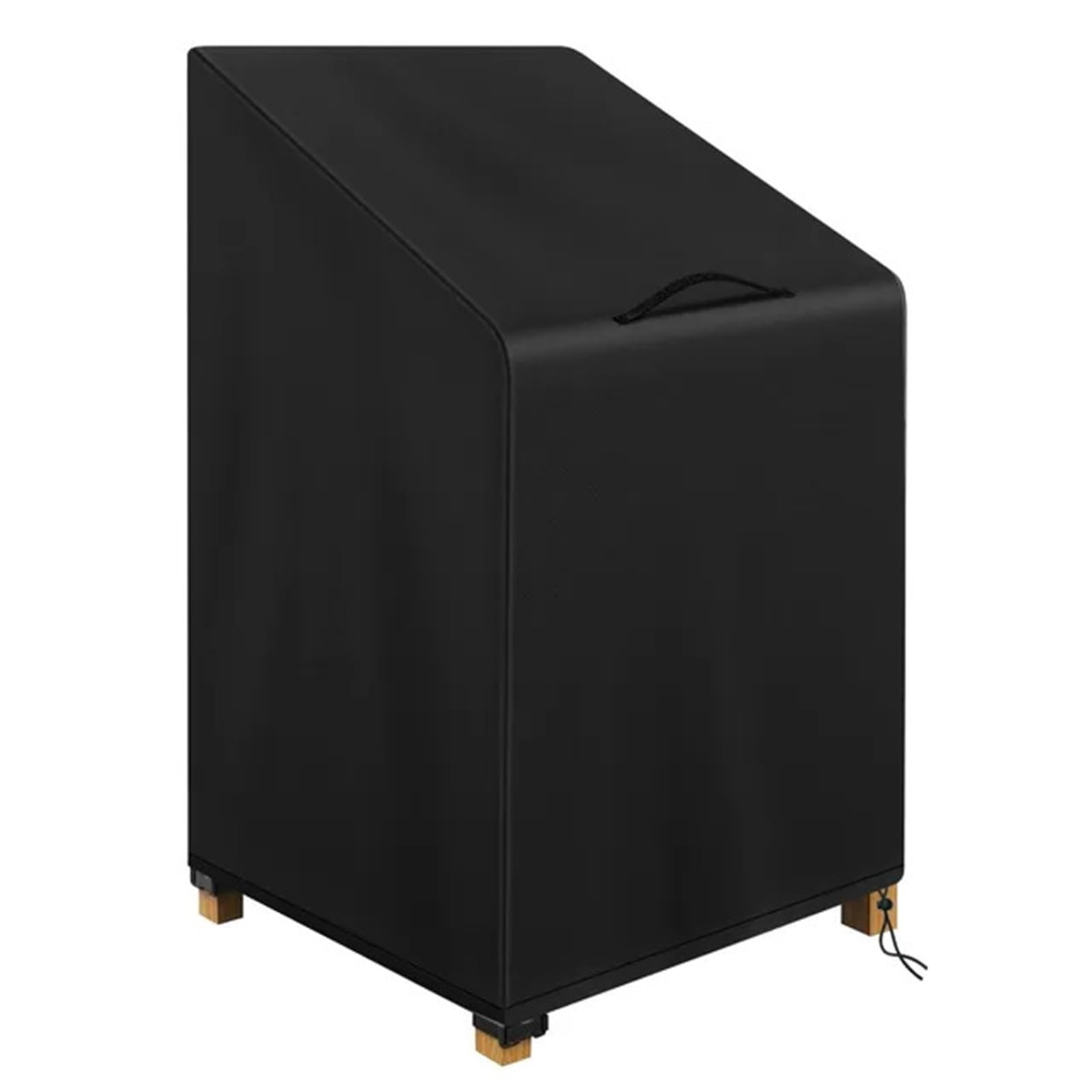 Ndlhxkfrp Black Outdoor Stacking Chair Cover, Garden Stacking Chair Cover 420D 80X65x65cm