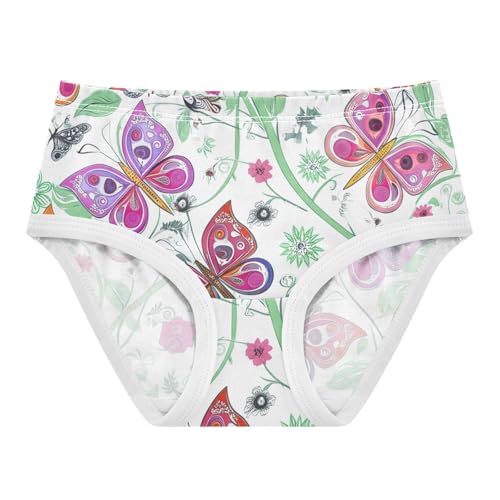 Toddler Underwear Custom 2t Cotton Cute Panties Girl Aesthetic Undies Kids Briefs Vibrant Colorful Butterflies