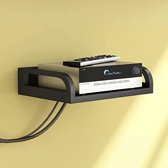 NOYOTA WiFi Router Holder Wooden Wall Shelves Setup Box Stand for