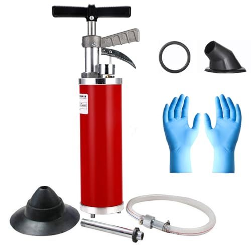 Image of Portable High Pressure Kinetic Toilet Plunger,Air Drain Blaster Pump,with Visual Barometer air Plunger Drain Clog Remover Sink, air Pump for drains,Sink Pump Plunger