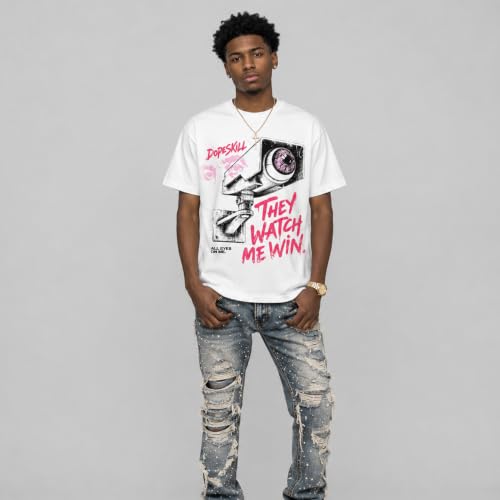 Image of DopeSkill Graphic Tee Streetwear Hip Hop Hypebeast Unisex T-Shirt Sneaker Colour Matching Shirts Rapper Mouth