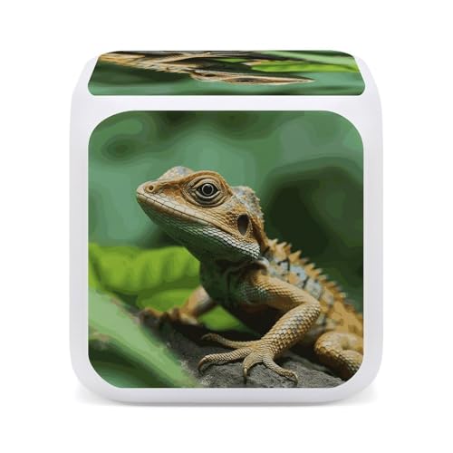 Reloj despertador original de lagarto con luces de colores para regalo de cumpleaños 5