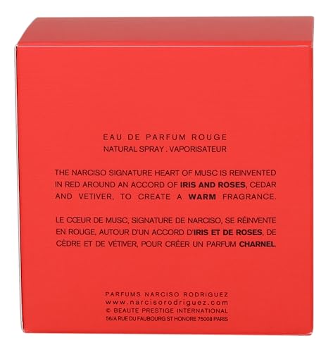 Narciso Rodriguez Women Eau De Apple Spray Parfum Rouge For Her, 50Ml - Image 5