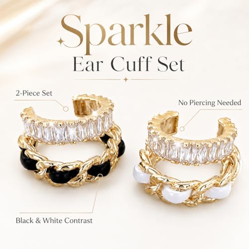 Image of Ear Cuff Set Non Piercing Stackable Clip On Earrings