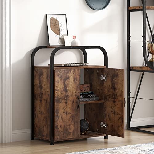 Sdhyl Free Standing Storage Cabinet, Accent Cabinet With Doors And Height Adjustable Shelf, Vintage Sideboard Buffet Cabinet For Living Room, Kitchen, Bedroom And Hallway #TOP3