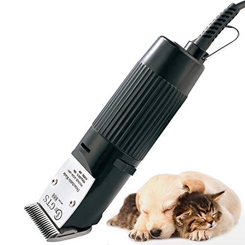 Tieesa Dog Grooming Clippers - Low Noise Electric Pet Clippers, Pets Haircut Shaver, 30W High Power Professional Hair Trimmer for Dogs Cats Pets