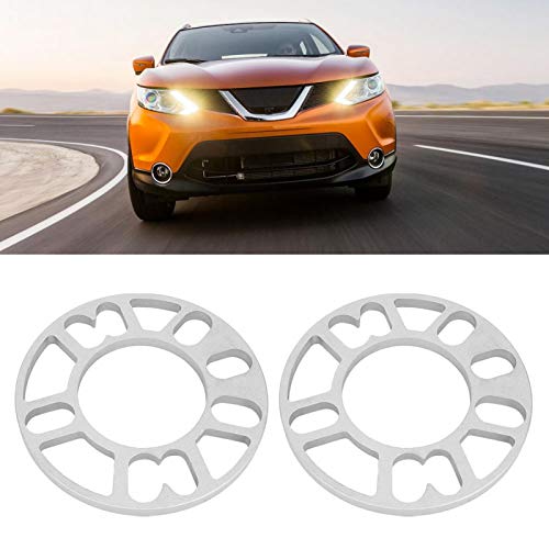 Ymiko 2Pcs 10mm Wheel Spacers Universal Aluminum Alloy Wheel Spacers Shims Fit for 4/5 Stud Wheel - Image 3