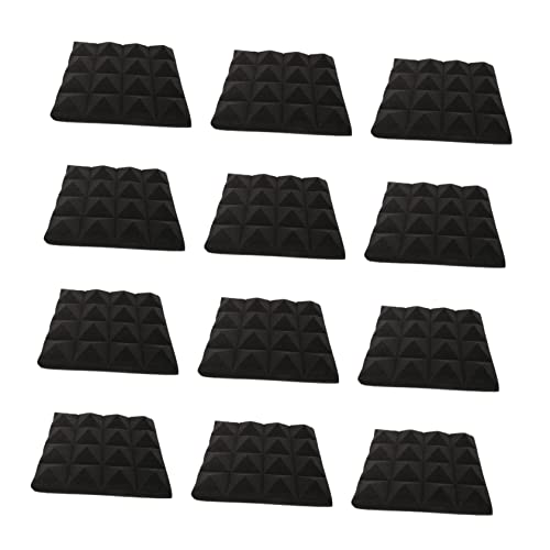 UPKOCH 12pcs paneles acústicos piramidales 5CM espuma insonorizante para estudios, reducción de ruido, paneles de pared absorbentes de sonido, algodón para salas de grabación, tratamiento acústico de alta densidad miniatura 1