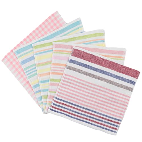 ARARAGI ハンカチ ガーゼハンカチ 綿100% タオル 25x25cm 表ガーゼ&裏パイル パイル