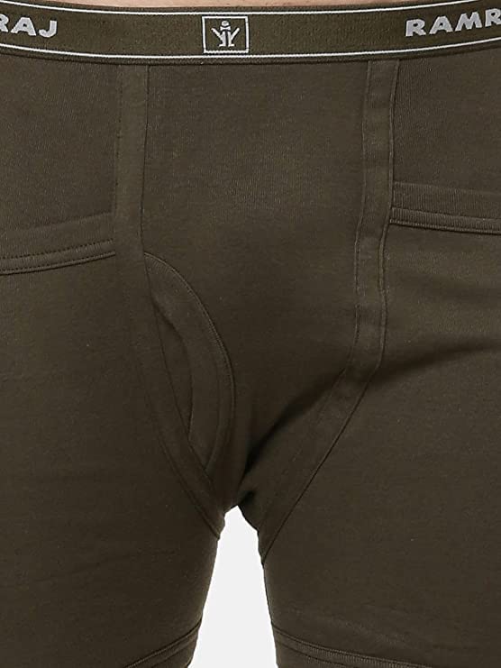 Image of RAMRAJ COTTON Men Cotton Trunks - Multicolor| Outer Elastic Waistband With Double Side Pockets