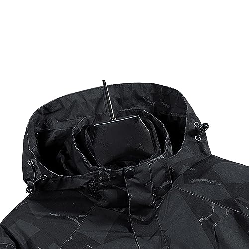Softshell Jackets Mens Hood | Waterproof Jackets For Men Uk Anorak Jack Windproof Jacket Mountain Jacket Blouson Jacket Breathable Jacket Rain Jacket Bomber Jacket Casual Coats Printed Jackets - Image 5