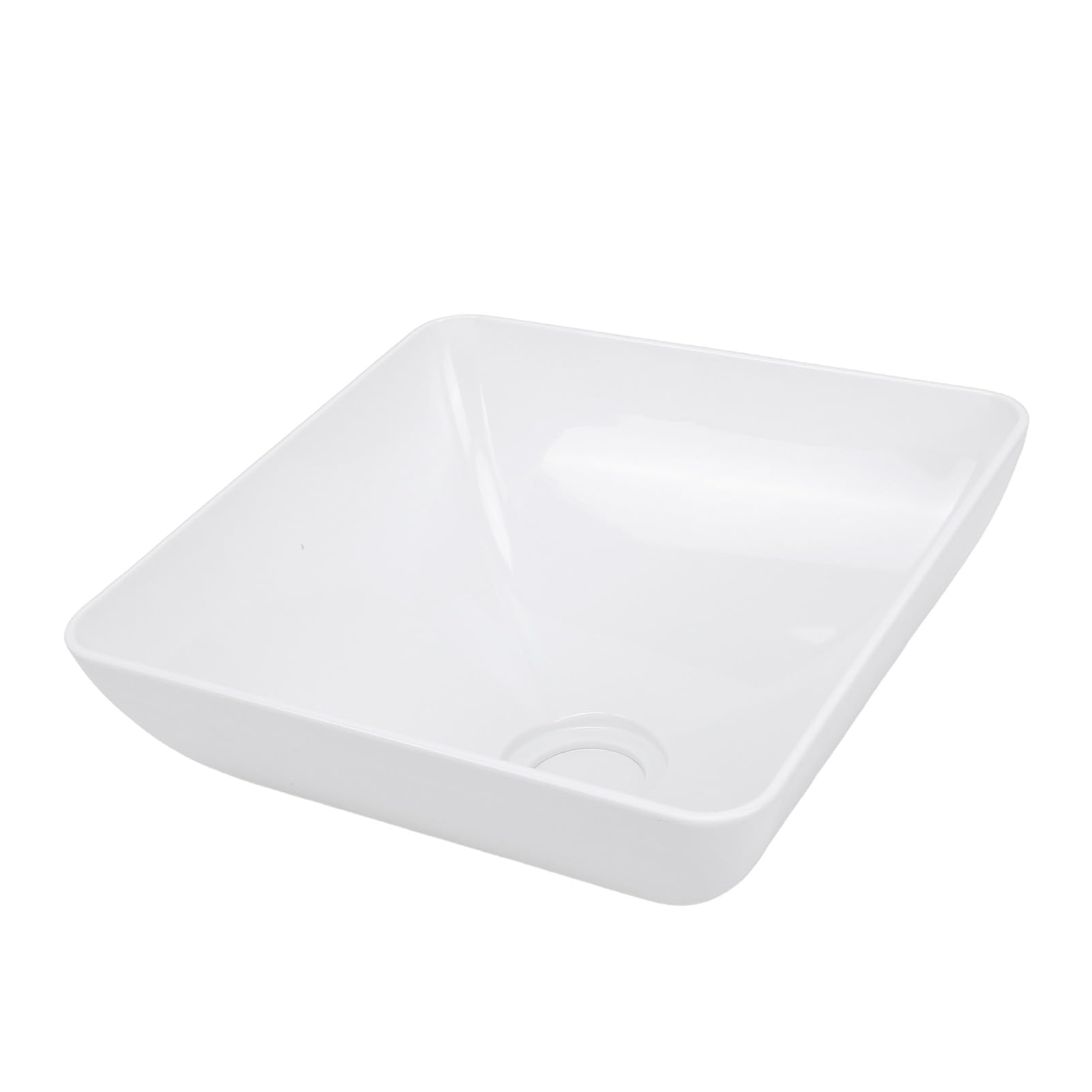 Zlew do łazienki do Samochodu Kempingowego, Kwadratowy Akrylowy Zlew Kuchenny Samochodu Kempingowego 11,3 X 11,3 X 5,6 Cala, Wpuszczany Uchwyt Blatu, Otwór Odpływowy 50 Mm, Umywalka