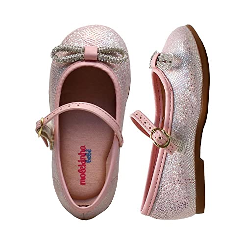 Sapatilha Rosa Kids Laço com Strass | Molekinha Tamanho: 24 Cor: Rosa
