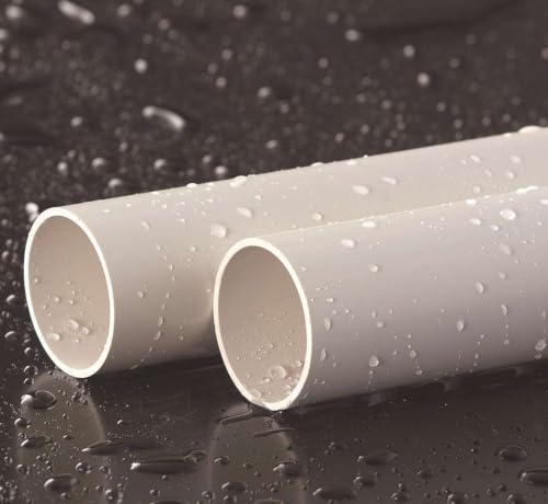 2Pcs 2 Inch Outside Diameter 12 Long PVC PipesWhite Sch40 Industrial PVC Pipes for Garden Farm Greenhouse DIY Projects [2 x 12L]