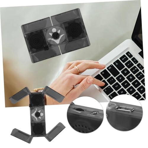 Base refrigerante portátil plegable para laptop con doble ventilador miniatura 3