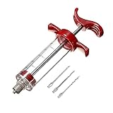 Lo que obtienes: Condimento Inyector juego incluye jeringa 1 pavo, 3 uso needles.Before, retire la pequeña punta protectora de plástico que cubre la aguja de la jeringa