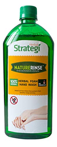 Herbal Strategi – Nature Rise Hand Sanitizer | 100% Herbal | Foam Hand Wash| Made with Lemongrass, Neem Oil, Lemon Oil, Tulsi Oil & Coconut Oil | Eco-friendly & Biodegradable | 500mL (Refill) image 2