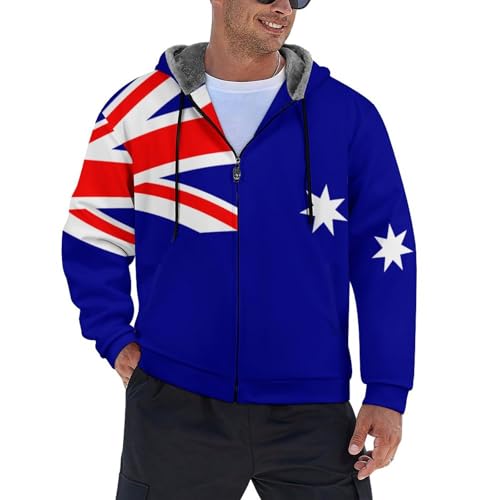 Chaqueta polar con capucha para hombre ideal para trabajo al aire libre en talla S a 6XL