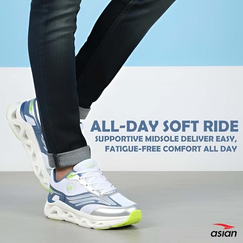 Image of ASIAN Powerkick-23 Men's Sports Shoes | Air Bubble Sole Running Sneakers for Training, Gym Lightweight Performance with Energy Return Grip & Breathable Design